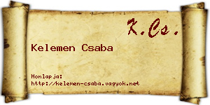 Kelemen Csaba névjegykártya